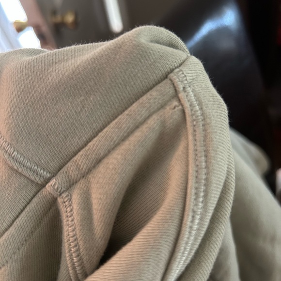Lululemon Hugged Waist Cotton Zip Hoodie taupe size 10 - Picture 6 of 8